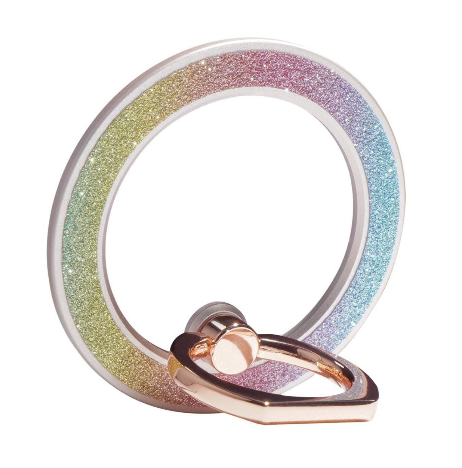 CASELIX Colorful Glitter Magnetic Phone Grip with Adjustable Finger Ring, Multi-color